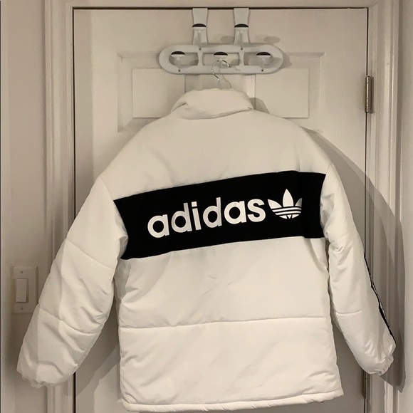 Adidas White Puffer Jacket - Picture 2 of 2